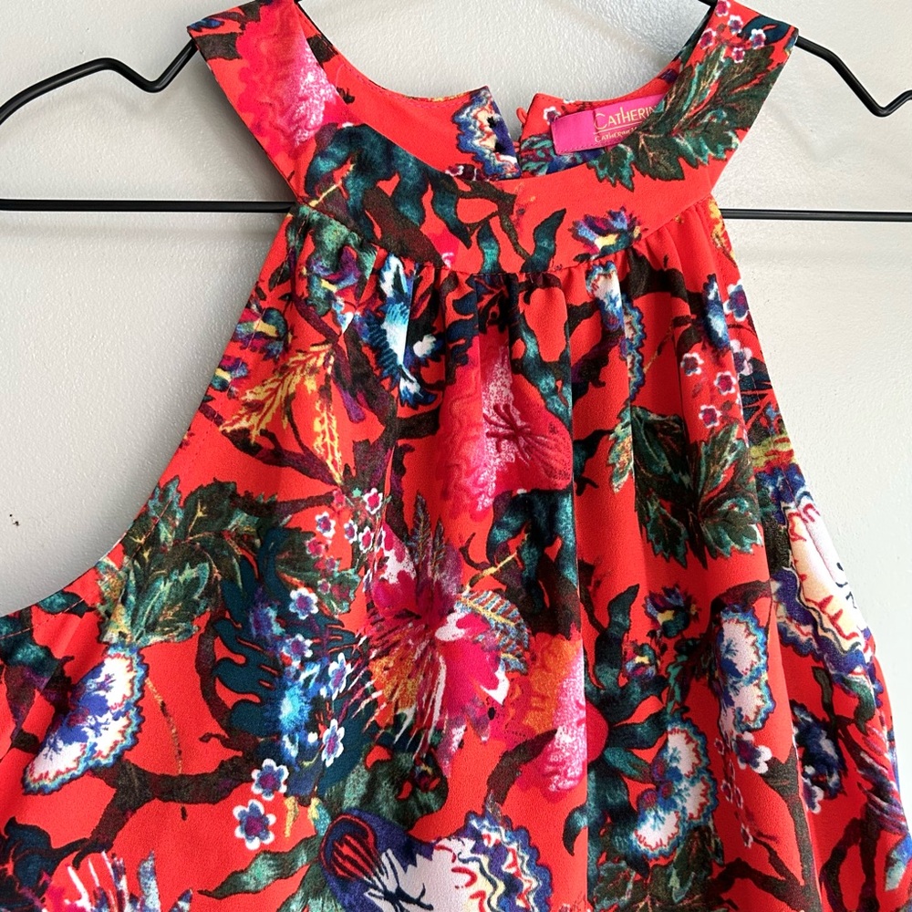MAXI summer tropical floral sleeveless party dress